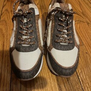 Michael Kors Women's Sneakers in Brown and cream